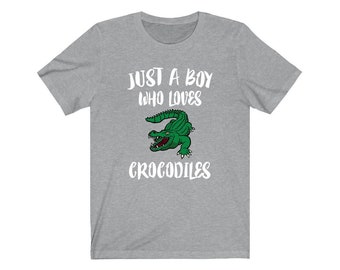 Just A Boy Who Loves Crocodiles Shirt, Crocodile Lover Shirt, Crocodile Shirt, Crocodile Lover Gift, Animal Adult Kids T-Shirt
