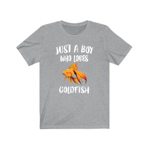 Just A Boy Who Loves Goldfish Fish Shirt, Goldfish Lover Shirt, Goldfish Shirt, Goldfish Lover Gift, Animal Adult Kids T-Shirt