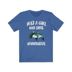 Just A Girl Who Loves Hammerheads Sharks Shirt, Shark Lover Shirt, Sharks Lover Gift, Shark Shirt, Sharks Tee, Animal Adult Kids T-Shirt