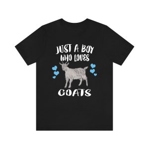 Just A Boy Who Loves Goats Shirt, Goat Lover Shirt, Goat Shirt, Goat Gift, Animal Adult Kids T-Shirt