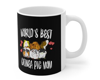 World's Best Guinea Pig Mom Mug, Guinea Pig Owner Mug, Guinea Pig Lover Gift, Guinea Pig Mug, Animal Mugs