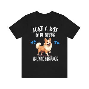 Just A Boy Who Loves Icelandic Sheepdogs Shirt, Dog Lover Shirt, Icelandic Sheepdog Dog, Animal Toddler Infant Kids Gift T-Shirt