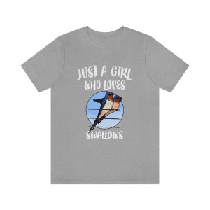Just A Girl Who Loves Swallows Birds Shirt, Swallow Lover Shirt, Birding Gift, Bird Lover Shirt,  Adult Toddler Kids Gift T-Shirt