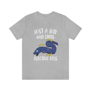 Just A Boy Who Loves Electric Eels Shirt, Electric Eel Lover Shirt, Electric Eel Shirt, Eel Gift, Animal Adult Kids T-Shirt
