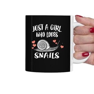Juste une fille qui aime les escargots Tasse à café à thé, cadeau d’amoureux des escargots, tasse d’animal d’escargot