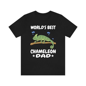 World&#39;s Best Chameleon Dad Shirt, Chameleon Lizard Lover Gift, Chameleon Reptile Owner , Lizard Lover Boy T-Shirt