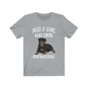 Just A Girl Who Loves Rottweilers Dogs Shirt, Rottweiler Shirt, Dog Lover Gift, Rottweiler Lover Shirt,  Adult Toddler Kids Gift T-Shirt