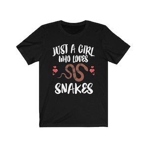 Just A Girl Who Loves Schlangen Shirt, Schlangen Liebhaber Shirt, Schlangen Liebhaber Geschenk, Tier Liebhaber Shirt, Erwachsene Kleinkind Kind Geschenk T-Shirt