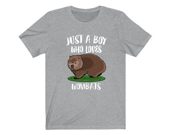 Just A Boy Who Loves Wombats Shirt, Wombat Lover Shirt, Wombat Shirt, Wombat Lover Gift, Animal Adult Kids T-Shirt