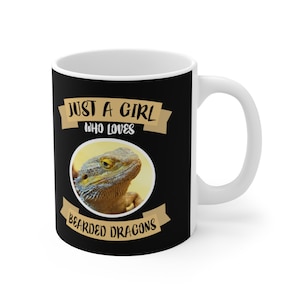 Nur ein Mädchen, das Bartdrachen liebt Kaffeetasse, bärtige Drachen Liebhaber Geschenk, Eidechse Tier Tasse