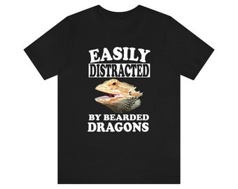 Fácilmente distraído por la camisa de los dragones barbudos, la camisa del amante del dragón barbudo, la camisa del dragón barbudo, el regalo del amante del dragón barbudo, la camisa de la niña