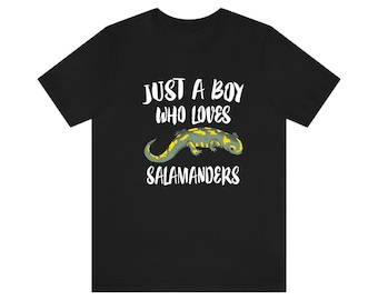 Just A Boy Who Loves Salamanders Lizards Shirt, Salamander Lover Shirt, Salamander Shirt, Salamander Lover Gift, Animal Shirt