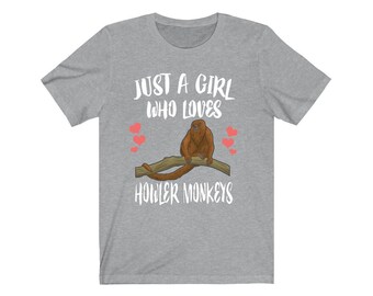 Juste une fille qui aime les singes hurleurs, chemise d’amoureux des singes, amoureux des animaux Adulte tout-petit bébé Enfants Gift T-Shirt