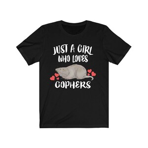 Just A Girl Who Loves Gophers Shirt, Gopher Lover Gift, Animal Lover Adult Toddler Infant Kids Gift T-Shirt