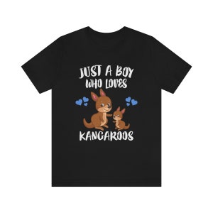 Just A Boy Who Loves Kängurus Shirt, Känguru Liebhaber Shirt, Känguru Shirt, Känguru Geschenk, Tier Erwachsene Kinder T-Shirt