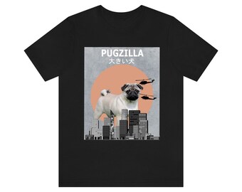 Pugzilla Pugs Dogs Shirt, Pug Lover Shirt, Pug Shirt, Dog Lover Gift, Animal Adult Kids T-Shirt