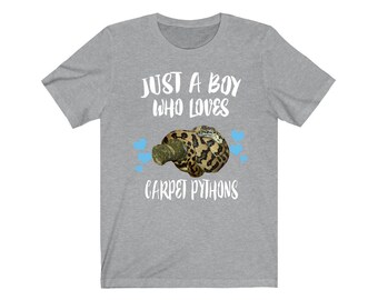Koszulka Just A Boy Who Loves Carpet Pythons, Koszulka Carpet Python Lover, Koszulka Snake, Prezent dla miłośnika Python, Koszulka Animal Adult Toddler Kids