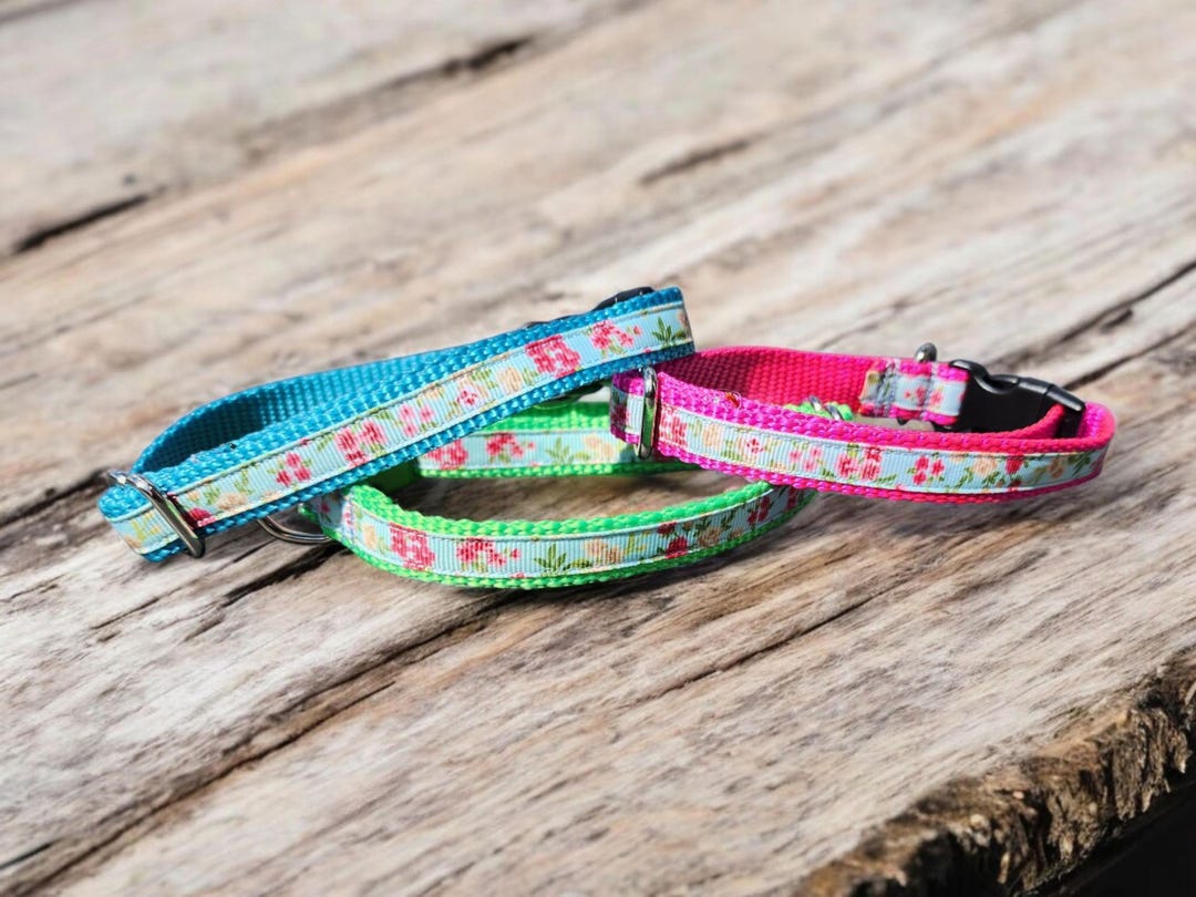 Small Spring Flower Pet Collars - Etsy