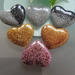 Harz Shinning Herz Kühlschrankmagnete / Glitzer Harz Magnete / Herz Magnete / Valentinstag Geschenk für Sie, Ihn und Freunde