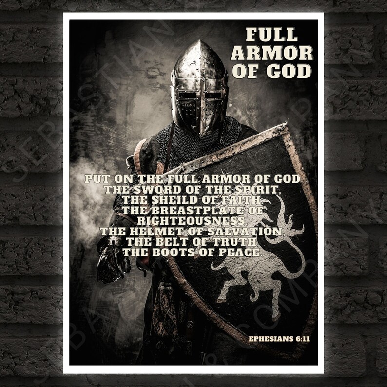 Full Armor of God Wall Art Ephesians 611 Bible Printable Etsy