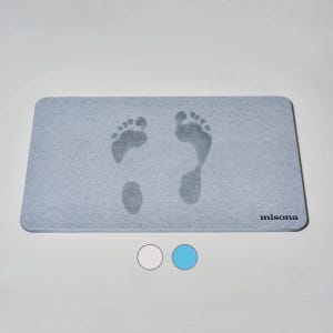 Stone Bath Mat, Diatomite Mat, Eco-friendly & Natural Absorbent Sustainable Bathroom Alternative 39 x 60cm by Misona