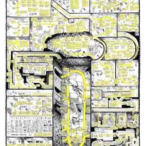 Fichier numérique: Générateur de donjon aléatoire en tant que carte de donjon (3 pi x2 pi, 600 dpi)