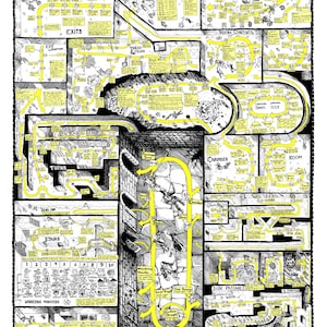 Digital File: Random Dungeon Generator as a Dungeon Map (3 ft.x2 ft., 600dpi)