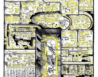 Digital File: Random Dungeon Generator as a Dungeon Map (3 ft.x2 ft., 600dpi)