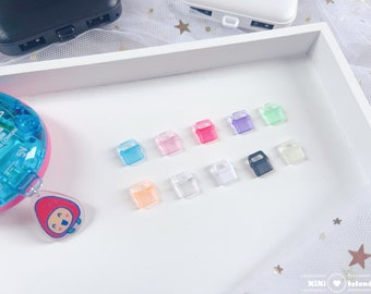 Transparente PVC Plugs für Tamagotchi uni Ladeport | Typ-C-Staubstecker