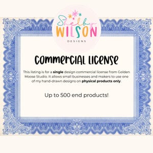 Commercial License – Single Design Use | Shelby Wilson Designs