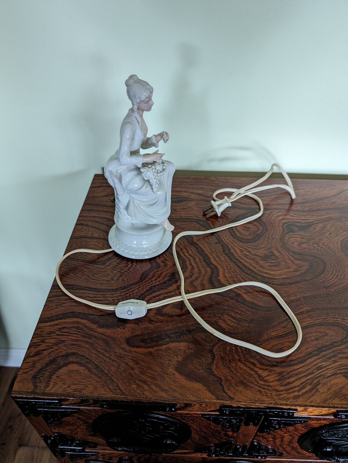 Vintage I W Rice & Co Porcelain Victorian Lady Night Light - Etsy