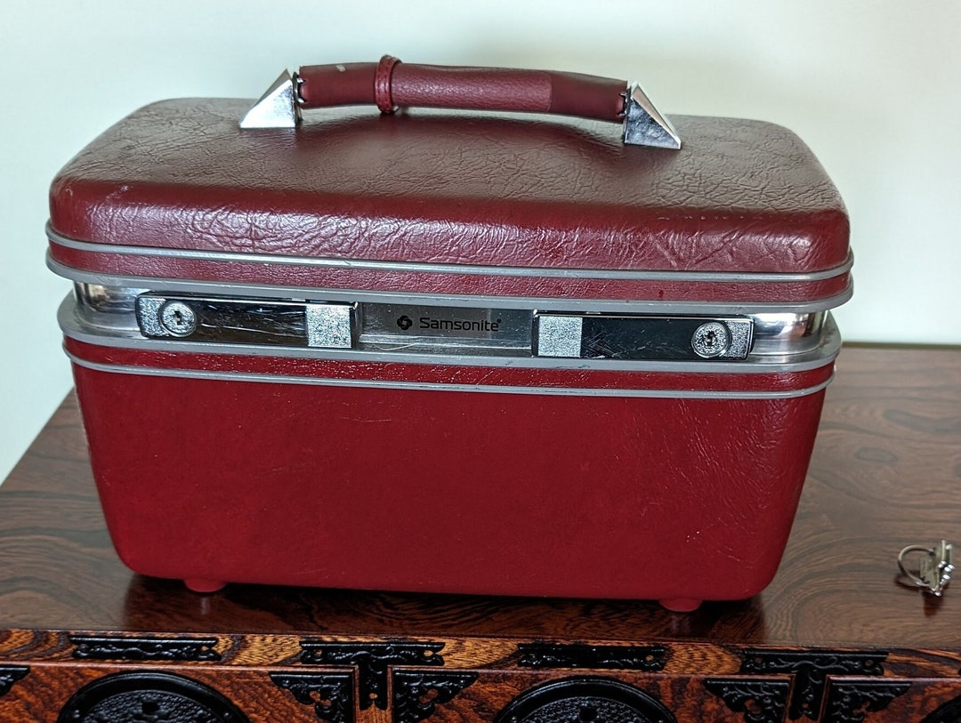Vintage Samsonite Hard Side Train Case With Full Mirror Etsy
