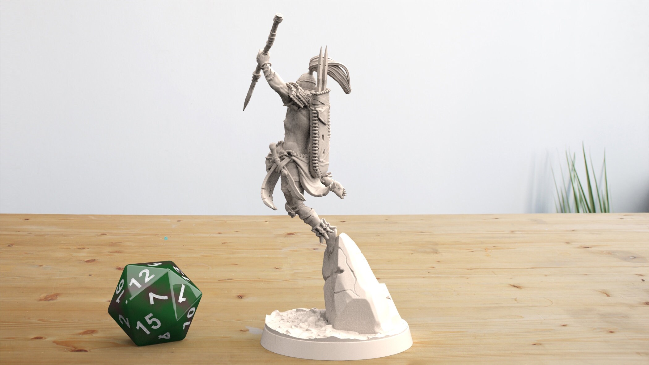 Orc Warband Male Javelin Fighter in Dramatic Pose 32mm Etsy