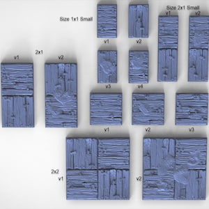 Floor Tiles - Wood Boards - Dungeon Lab - Modular Dungeon Terrain System - D&D, Pathfinder, Dungeon Bowl, RPG Games