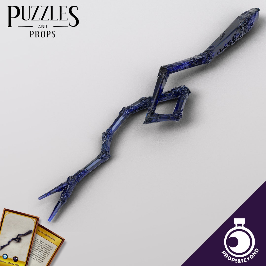 Wand of Lightning Bolts Lifesized Prop for Cosplay, Larping and RPG