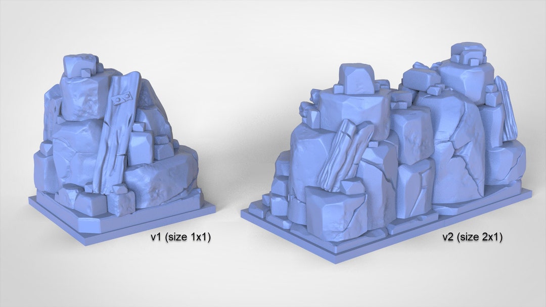 Props - Rock Piles - Dungeon Lab - Modular Dungeon Terrain System - D&amp;D, Pathfinder, Dungeon ...