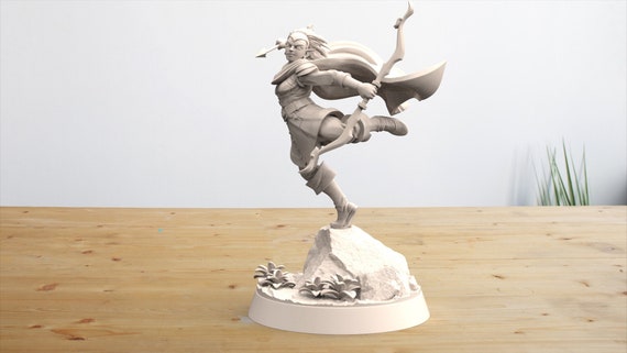 Figurine Elfe archère D JDR STL miniature -  France