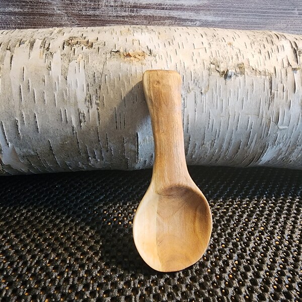 Hand Carved Birch Small Eating Spoon