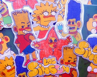 Die Simpsons-Meme-Aufkleber (Meme, süß, Bart, Lisa, Maggie, Homer, Marge, lustig, Gekritzel).