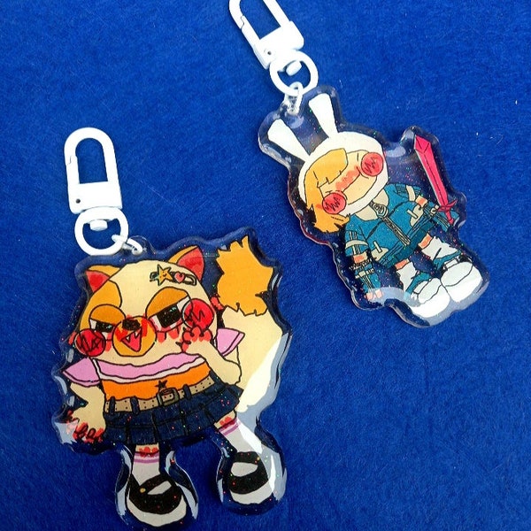 Fionna and cake time keycharms adventure ︳keychains time ︳ finn ︳ jake ︳cute ︳cartoon ︳epoxy ︳ glitter ︳doodle