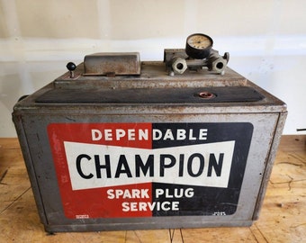 Vintage Champion Spark Plug Tester Cleaner Service Oil Gas Station Made In USA