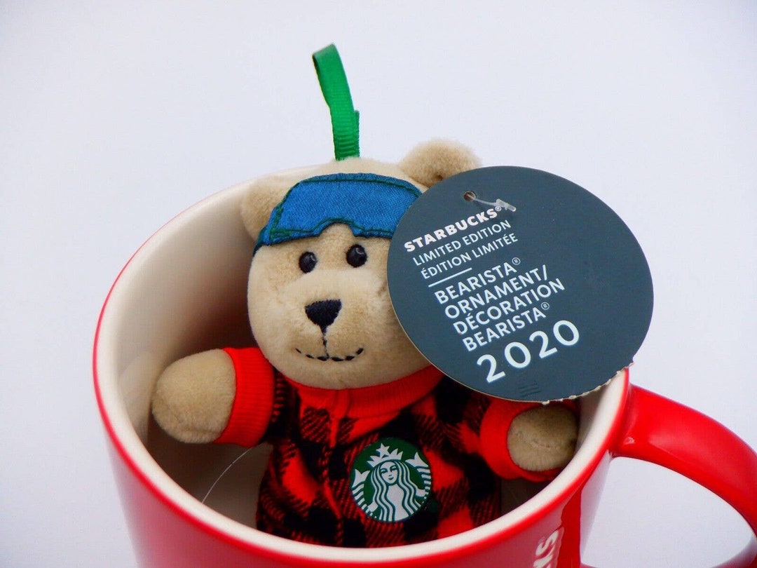 Starbucks 2020 Mini Plaid Bearista Bear Hanging Ornament New Etsy