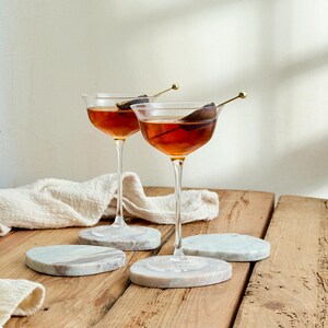 Natural Polished Marble Coasters Irregular Shape from What a Host Home