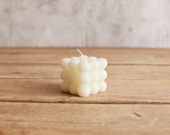 Bay White Bubble Candle