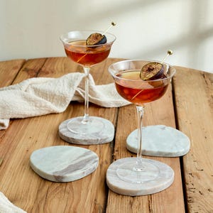 Natural Polished Marble Coasters Irregular Shape from What a Host Home