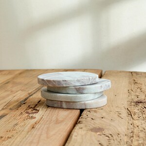 Natural Polished Marble Coasters Irregular Shape from What a Host Home