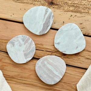 Natural Polished Marble Coasters Irregular Shape from What a Host Home