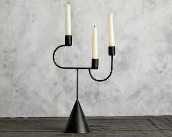 Kålf Black Iron Candelabra