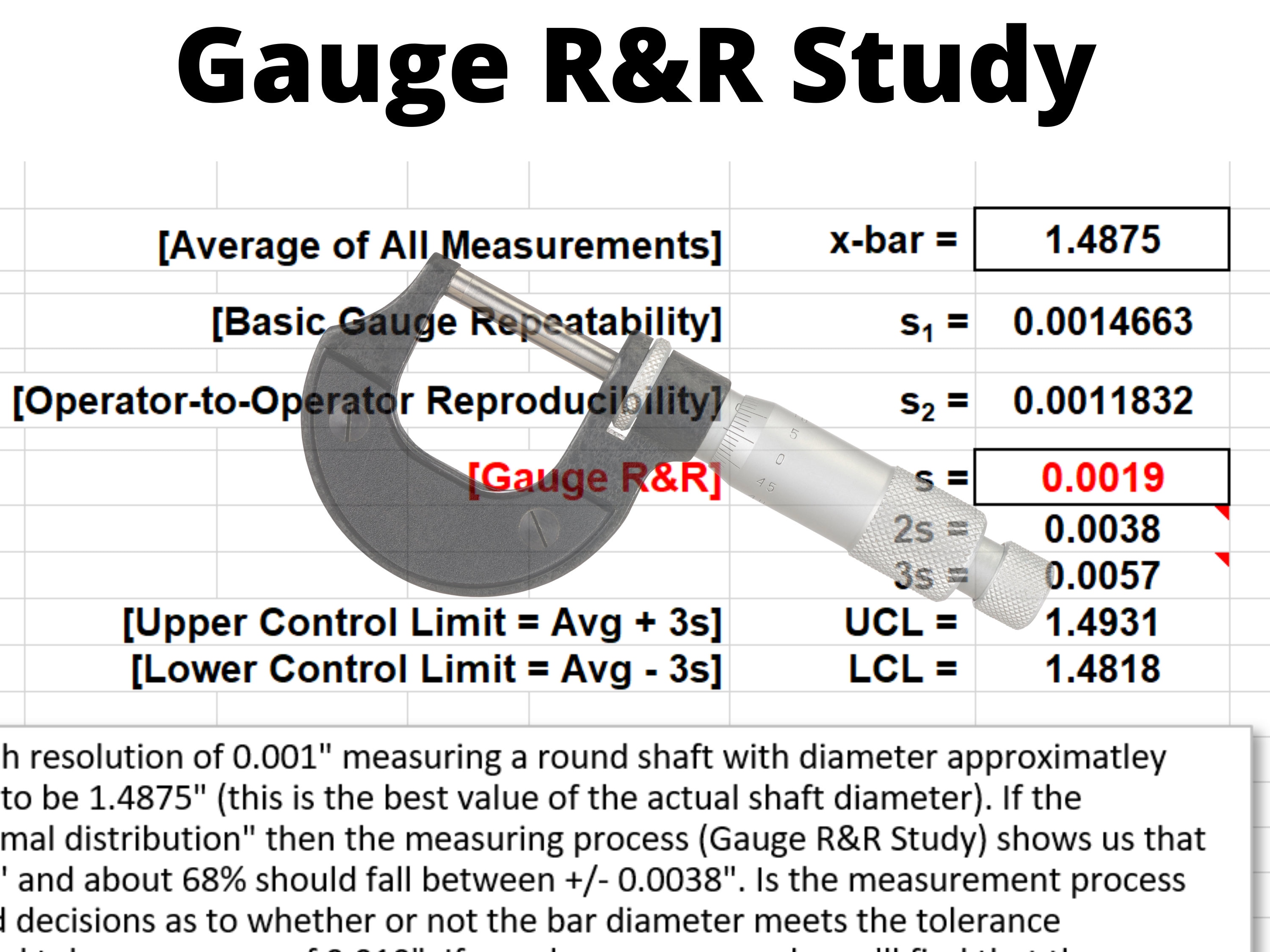 Gauge R&R Study Spreadsheet excel Gauge Repeatability / Reproducibility Gauge R&R Study Spreadsheet excel Gauge Repeatability / Reproducibility