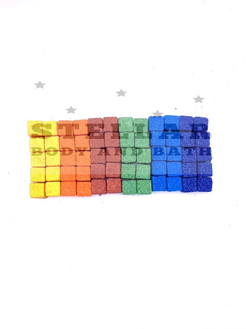 Rainbow Bath Bomb Embeds - (Heavy Dye Load) image 2